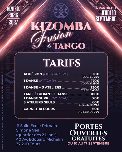 Cours de Kizomba et Tango Kiz à Tours